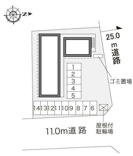 ★手数料０円★函館市時任町 月極駐車場